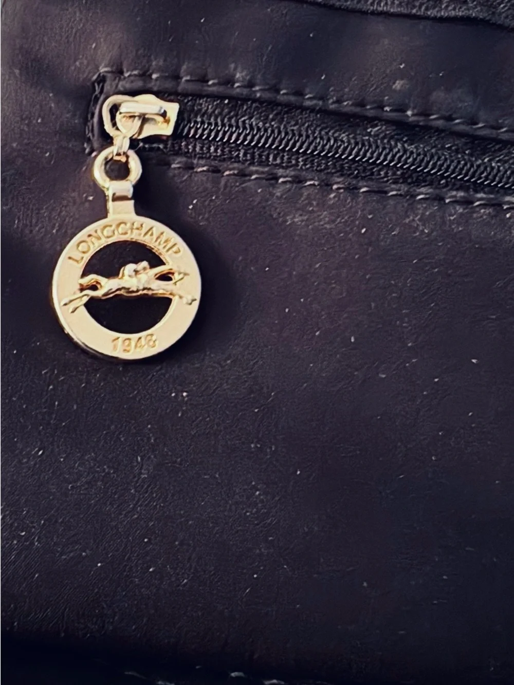 FASHION BAGS Nylon Tote Bag, black and gold hardware